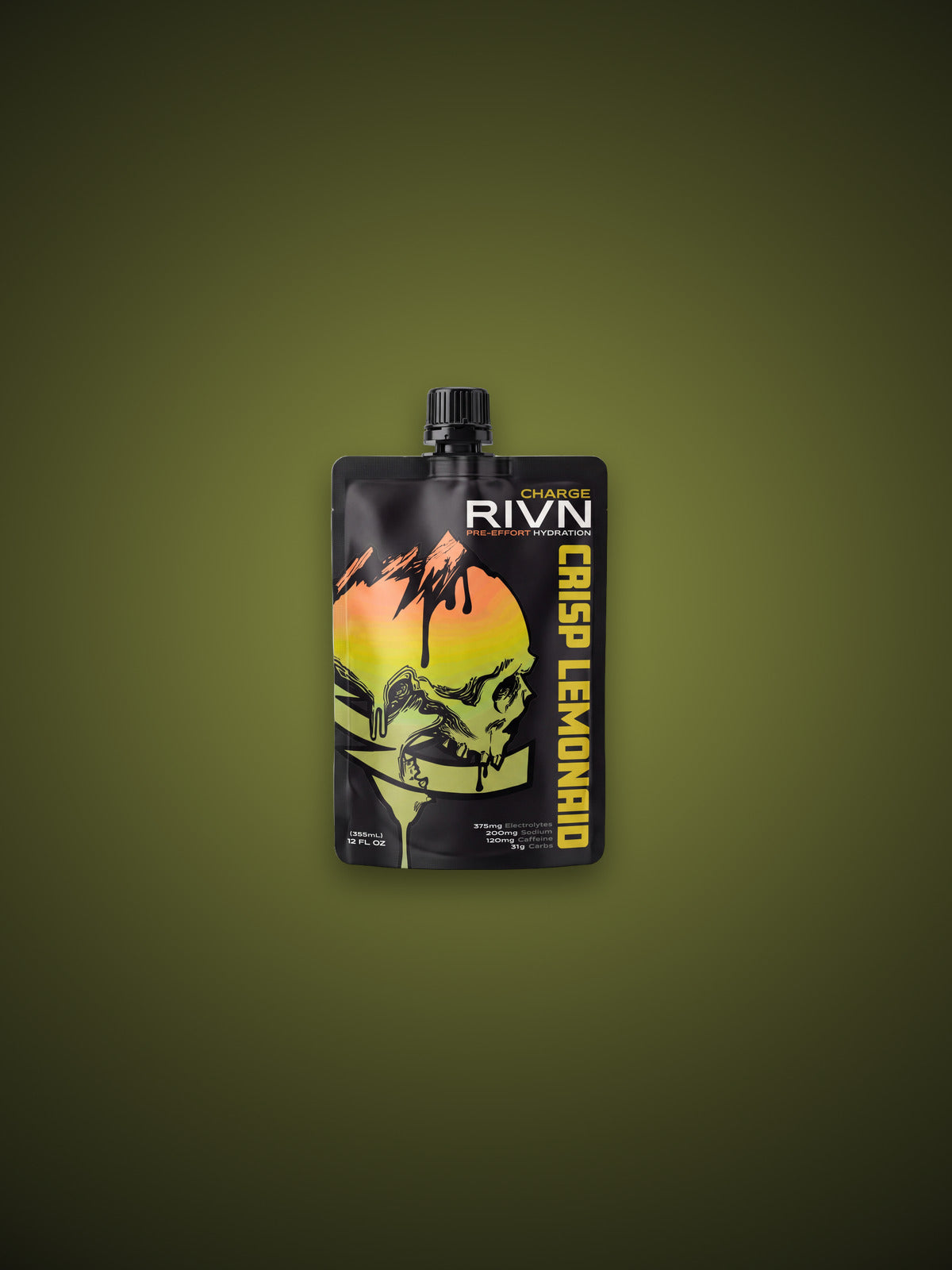 CHARGE pouch, Crisp Lemonaid, on olive